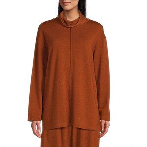 Bryn Walker Couch Shirt Cowl Tunic Size M Hearth Bamboo French Terry NEW $160